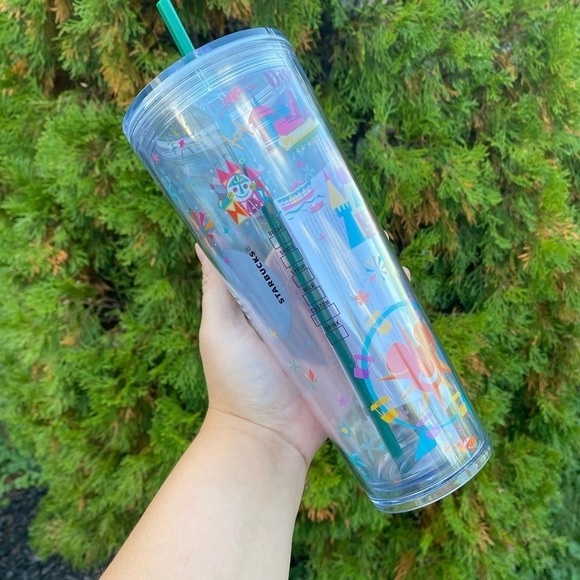 Starbucks Disneyland Park Venti Cup Resort Tumbler Clear 24oz NEW *DAMAGED* - Picture 3 of 9